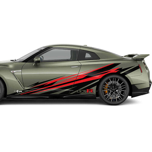 Kit de décalcomanie graphique des portes latérales pour Nissan GT-R
