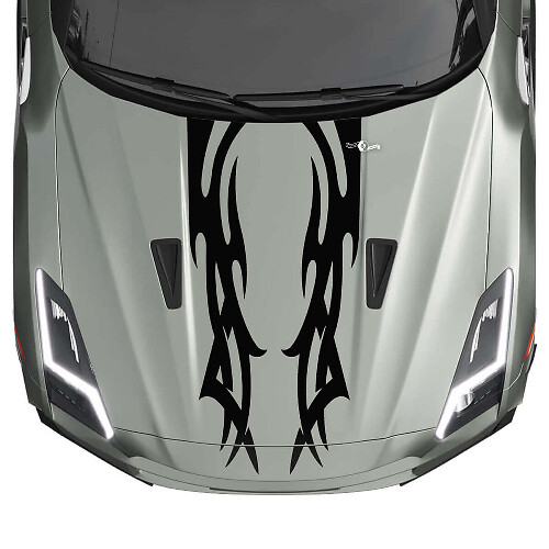 Hood Double Tribal Graphics Stripes Decal Kit pour Nissan GT-R
