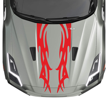 Hood Double Tribal Graphics Stripes Decal Kit pour Nissan GT-R
 3