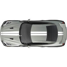 Kit de décalcomanies à bandes de course doubles pour Nissan GT-R, couleur unique
 2