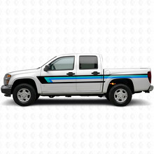 Bandes de vinyle rétro supérieures de ligne de ceinture de porte et de flanc pour Chevrolet Colorado 1ère génération 2004-2012_2