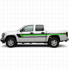 Bandes de vinyle rétro supérieures de ligne de ceinture de porte et de flanc pour Chevrolet Colorado 1ère génération 2004-2012_3