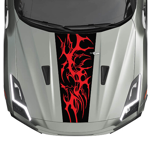Hood Graphics Stripes Decal Kit pour Nissan GT-R 2 Couleur
