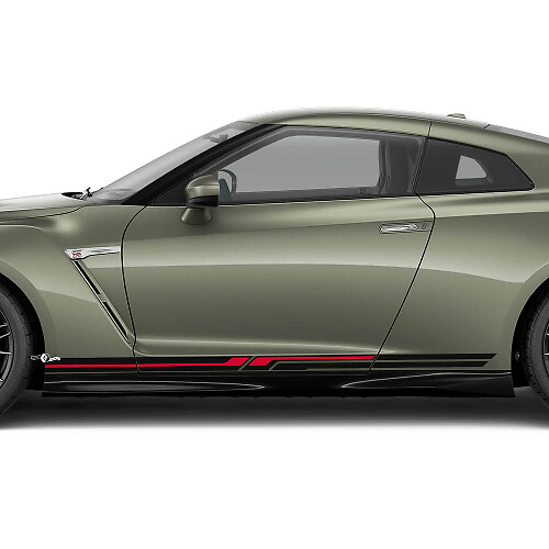 Kit de décalcomanies graphiques pour panneaux latéraux de portes pour Nissan GT-R, 2 couleurs

