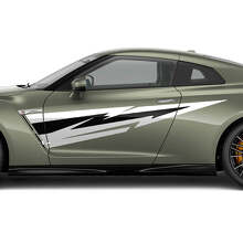 Kit d’autocollants graphiques pour portes latérales Lightning pour Nissan GT-R 2