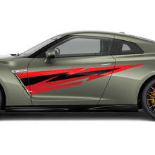 Kit d’autocollants graphiques pour portes latérales Lightning pour Nissan GT-R 3