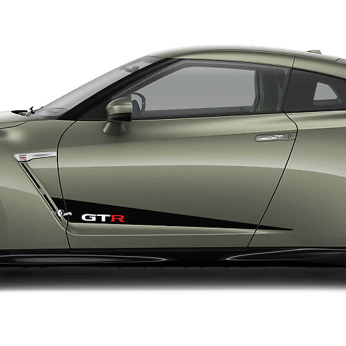 Autocollant Vinyle Latéral à Rayures Géométriques GT-R pour Nissan GT-R_1