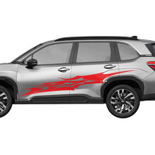 Portes latérales rayures de course en vinyle - autocollant graphique ajustement universel Subaru Forester 1
 3