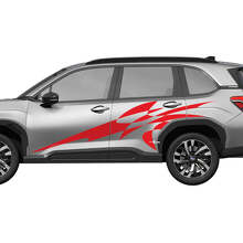 Autocollant vinyle bandes de course abstraites portes latérales pour Subaru Forester 3