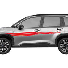 Rayures de portes latérales Rayures de course Autocollant en vinyle - Autocollant graphique ajustement universel Suba Forester 1
 3