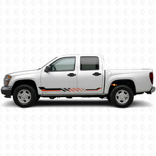 Bandes Vinyles Damier pour Portes de Course et Bas de Caisse pour Chevrolet Colorado 1re Gén 2004-2012_2