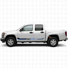 Bandes Vinyles Damier pour Portes de Course et Bas de Caisse pour Chevrolet Colorado 1re Gén 2004-2012_3