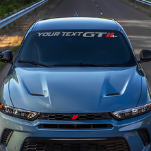 Autocollant en vinyle de lettrage personnalisé style GT pour pare-brise Dodge Hornet_2