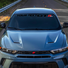 Autocollant en vinyle de lettrage personnalisé style GT pour pare-brise Dodge Hornet_3