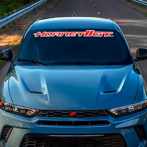 Banner de pare-brise Sticker Graphics en vinyle ajusté à Dodge GT Hornet Hash Aperline
