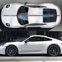 Kit d’autocollants vinyle lettrés pour capot, toit et côtés Porsche 911 Carrera_2