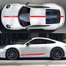 Kit d’autocollants vinyle lettrés pour capot, toit et côtés Porsche 911 Carrera_3