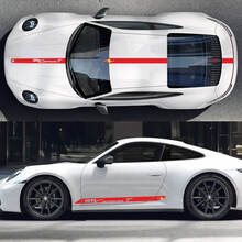 Porsche 911 Carrera t Capotage côté toit décalant des écrans de pantalon rayures portes autocollants autocollants
 3