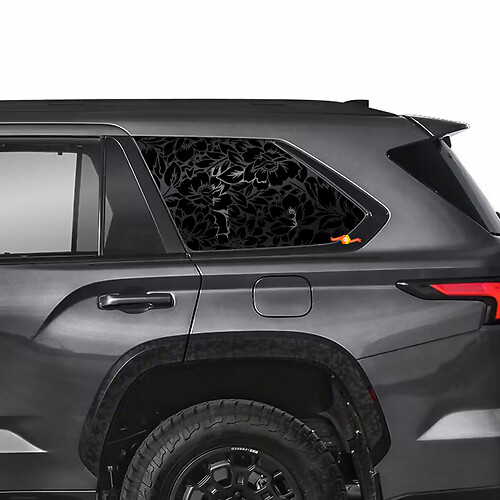 Décalque de fenêtre latéral de fleurs pour Toyota Sequoia TRD Pro
