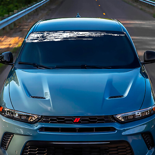 Banner de pare-brise Sticker Graphics en vinyle ajusté à l'esquive Hornet
