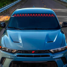 Banner de pare-brise en nid d'abeille autocollant graphique en vinyle ajusté pour esquiver Hornet
 3