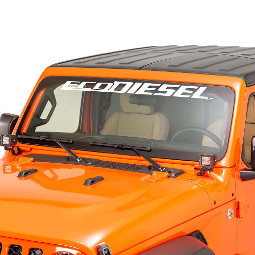 Lettrage EcoDiesel Autocollant Vinyle Graphique Pare-brise 4 pour Jeep Wrangler