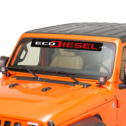Lettrage EcoDiesel Autocollant Vinyle Graphique Pare-brise 3 pour Jeep Wrangler