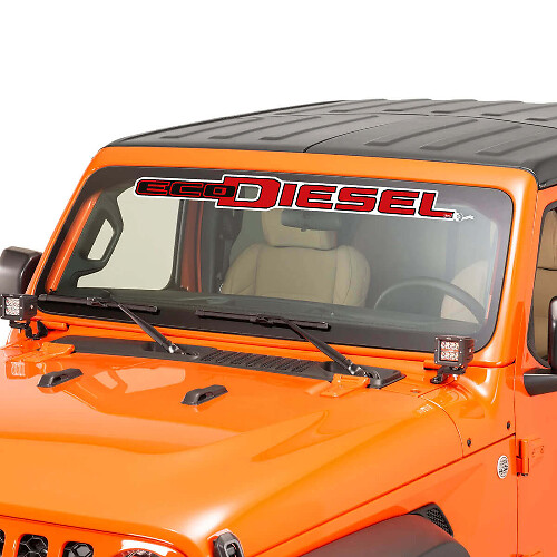 Autocollant en vinyle graphique lettrage EcoDiesel pour pare-brise 5 pour Jeep Wrangler