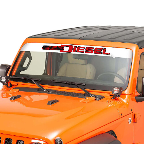 Bande Lettrage EcoDiesel Autocollant Vinyle Graphique Pare-brise pour Jeep Wrangler