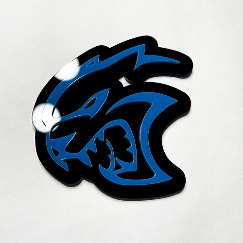 Badge 3D personnalisé Hellcat Dodge Fender Badges Tailgate Emblem Front Grille Badge Blue
 1