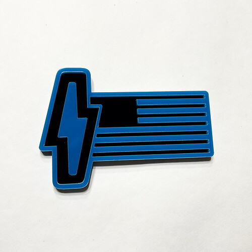 Ford 150 Lightning Us Flag 3D Badge - Insignes d'ailes personnalisés Emblem Rouge et Black
 1