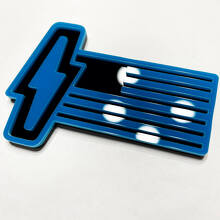 Badge 3D Drapeau US - Badges de Garde-Boue Personnalisés Emblème 3 pour Musclecar 150 Lightning 5
