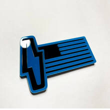 Badge 3D Drapeau US - Badges de Garde-Boue Personnalisés Emblème 3 pour Musclecar 150 Lightning 6