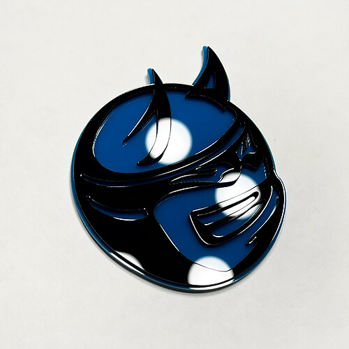Badge 3D personnalisé Drage Demon Dodge Charger Challenger Logo Fender Badges Emblem Rouge et Gray
 1