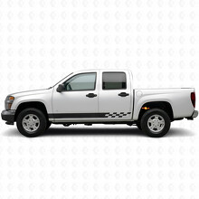 Bandes vinyles damier éclair pour porte et bas de caisse pour Chevrolet Colorado 1ère génération 2004-2012_2