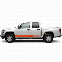 Bandes vinyles damier éclair pour porte et bas de caisse pour Chevrolet Colorado 1ère génération 2004-2012_4