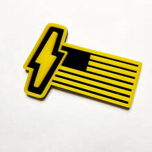 Badge 3D Drapeau US - Écussons Personnalisés d'Aile Emblème 2 pour Musclecar 150 Lightning 5