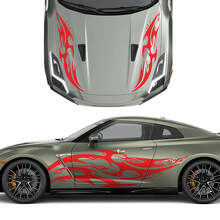Hood and Sides Double tatouage Tatoo Graphics Stripes Decal Kit pour Nissan GT-R
 2