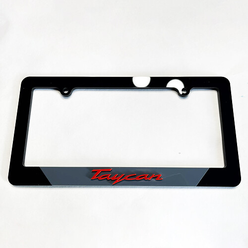 Porsche Taycan Vehicle Liceding Liceding Plate Covers Frames Decor
