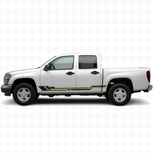 Bandes vinyle parallèles d'accent pour porte et panneau bas pour Chevrolet Colorado 1ère génération 2004-2012