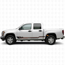 Bandes vinyle parallèles d'accent pour porte et panneau bas pour Chevrolet Colorado 1ère génération 2004-2012_2