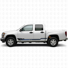 Bandes vinyle parallèles d'accent pour porte et panneau bas pour Chevrolet Colorado 1ère génération 2004-2012_3