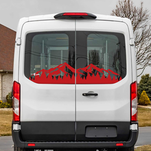 Ford Transit Mountains arrière Mountains Forest en vinyle Sticker
 3
