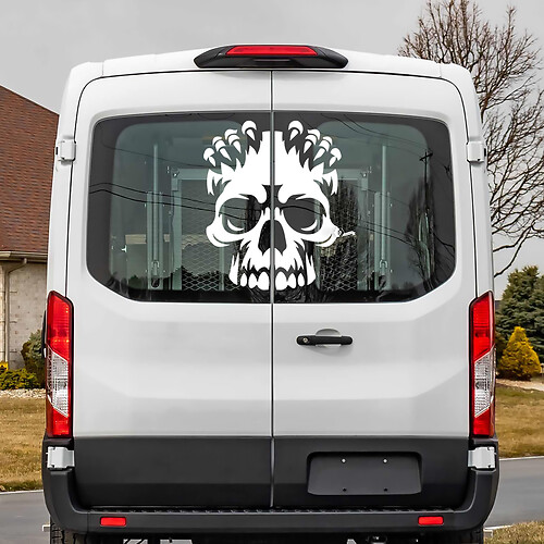 Ford Transit Autocollant de décalcomanie en vinyle du crâne arrière
