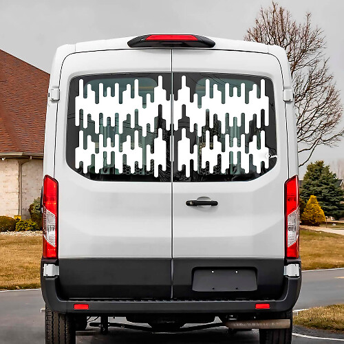Ford Transit Autocollant de la fenêtre arrière en vinyle Sticker
