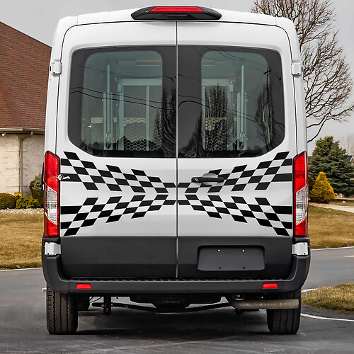 Ford Transit arrière à carreaux Graphiques Sticker en vinyle

