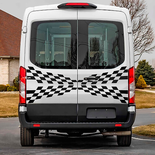 Ford Transit arrière à carreaux Graphiques Sticker en vinyle
