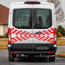 Musclecar Transit arrière à carreaux Graphiques Sticker en vinyle
 3