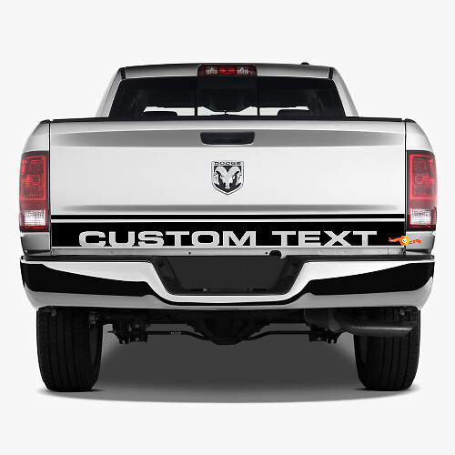 Autocollant vinyle personnalisé à rayures doubles pour hayon de Dodge Ram 1500 Power Wagon
