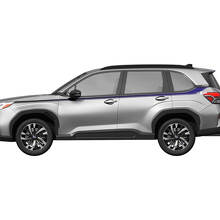 Portes latérales Rocker Panneau Stripes de course en vinyle - autocollant graphique ajustement universel Subaru Forester
 2